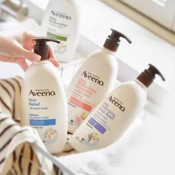 Aveeno Гель для душа 532 мл 3 вида, выберите 1 (без запаха/аромат лаванды/аромат грейпфрута) Stress relief (lavender scent)