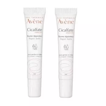 Avene Cicalfate Восстанавливающий бальзам для губ, 2 упаковки, 10 мл