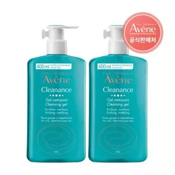 Avene Cleanance Очищающий гель для жирной кожи 400 мл, 2 шт.