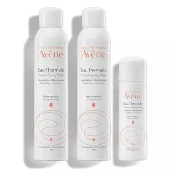 Avene Eau Термальный спрей с водой из горячих источников 300 мл 2 шт. + 50 мл, 1 комплект