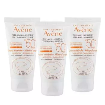 Avene Mineral Tone-Up Sun Cream SPF50+ PA+++, 50мл, 3 шт.