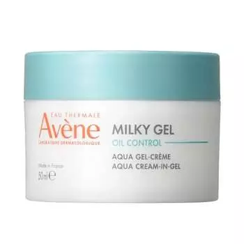 Avene молочный гель контроль масла все в одном уход за себореей поры бесполая косметика чувствительная кожа освежающий нелипкий