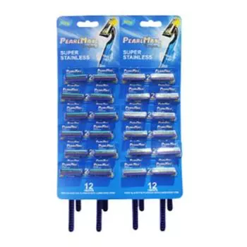 Avern PEARLMAX одноразовая бритва с 3-слойными лезвиями синего цвета, 24 шт., 1 шт., корейское бритвенное лезвие
