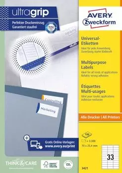 Avery Mfnl CPR Labels 70X25.4 3421