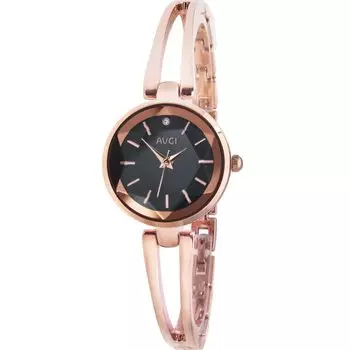 AVGI Arm Watch из нержавеющей стали с браслетом из водонепроницаемого розового золота для женщин
