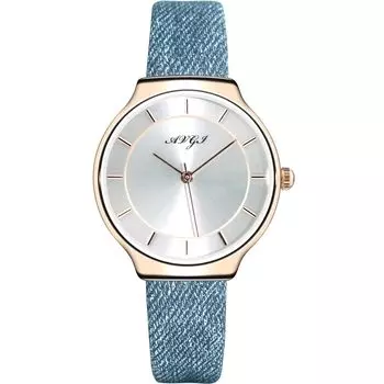 AVGI Ladies Arm Watch Simple Watch Popular Brand Waterproof Leather Strap Gold
