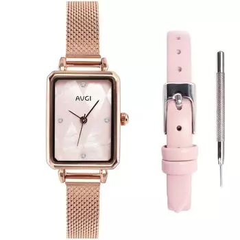 AVGI Square Watch Натуральный Каменный Циферблат Водонепроницаемые Женские