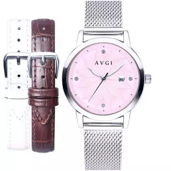 AVGI Women s Watch, Date Display, Waterproof Function, Replacement Band Included