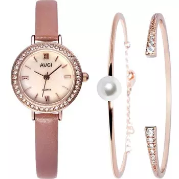 [AVGI] Women s Watch, Waterproof, Stylish, Narrow Band, Bracelet Included