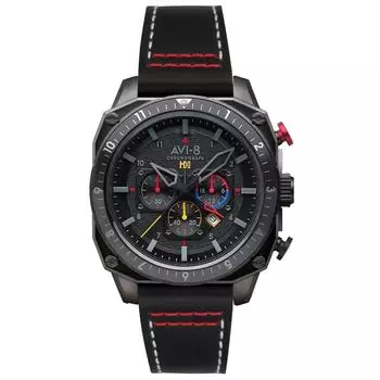 AVI-8 Hawker Hunter Atlas Dual Time Chronograph Black OPS Quartz AV-4100-04 Мужские часы