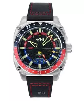 AVI-8 Hawker Hunter Atlas GMT Devil Black Dial Automatic Мужские часы AV-4122-01 чёрный