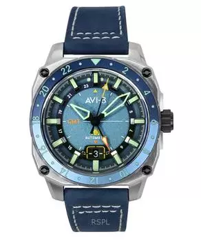AVI-8 Hawker Hunter Atlas GMT Retro Blue Dial Automatic Мужские часы AV-4122-05 синий
