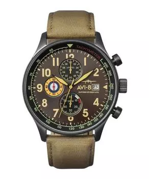AVI-8 Hawker Hurricane Chronograph Кварцевые AV-4011-0E Мужские часы зелёный