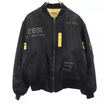 AVIREX 618282 MA-1 Jolly Roger Flight jacket L black Men s Used