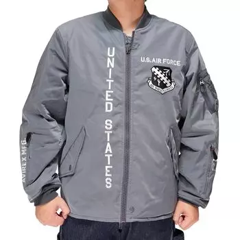 AVIREX Куртка Верхняя одежда Открытый низ 6122139 14 MA-1 Мужская X-15 Серая-M