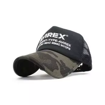 AVIREX Avirex Mesh Cap Hat НУМЕРАЦИЯ США Большой размер Большой размер XL Мужская (маскировка (НУМЕРАЦИЯ), XL)