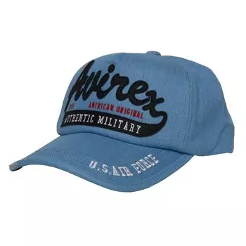 Avirex Denim Cap with Felt 80315800 Strapping, Blue, синий