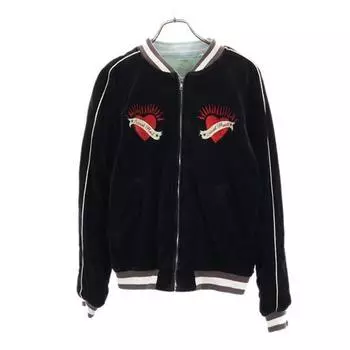 AVIREX Long sleeve reversible Sukajan M Black x blue Men s Used