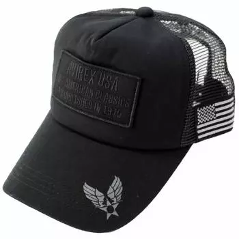 Avirex Standard Military Mesh Available in 2 XL and LL Black US Military Men s Cap, Sizes (Free Size, Patch)