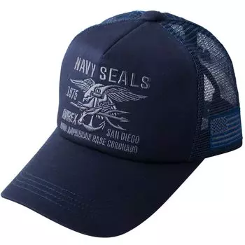 Avirex Standard Military Mesh Available in 2 Sizes Summer Cap Free NAVYSEALS All Men s Cap, (XL, LL), (JP, Alphabet, Size, Navy)