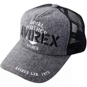 Avirex Standard Military Mesh Jute Deep American Casual Baseball Cap with JUTE Size F Cap, Denim, Men s, Black, Fit, Spring/Summer, Oversized, Logo,