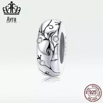 Avle Original S925 Sterling Silver Classic Pattern Spacer Bead для браслетов своими руками - хит продаж в Европе и Америке SCC1559