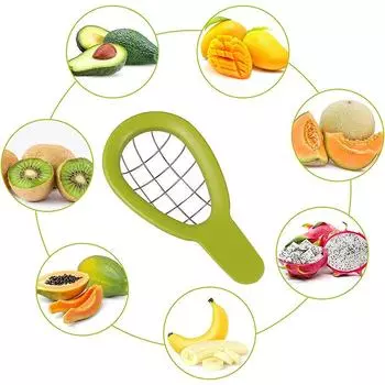 Avocado Cutting Knife Multi Functional Avocado Knife Stainless Steel Avocado Mango Cutting Fruit Pulp Separation Kitchen Tools зелёный