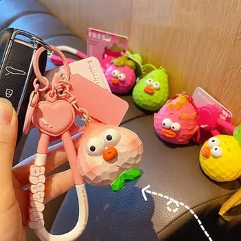 Avocado Fruits Series Keychains Pitaya Cartoon Simulation Avocado Keyring Trinket peach
