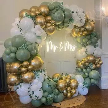 Avocado Green Balloon Garland Arch Kit Wedding Baloon Birthday Party Decoration Kids Baby Shower Globos Confetti Latex Ballon As picture