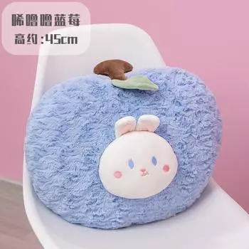 Avocado Pig Throw Pillow Cute Blueberry Fruit Pig Rag Doll Claw Machine Doll Bed Cushion Gift See details