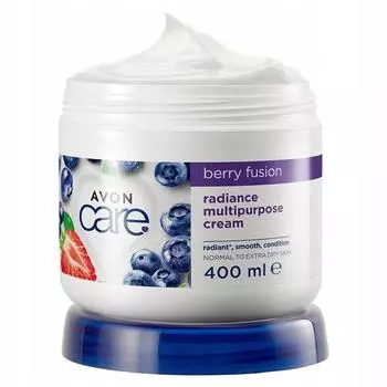 Avon Care Owocowy Krem Nawilajcy 400 Ml - Borwka I Truskawka