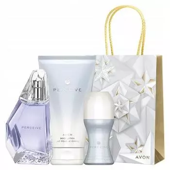 Avon Perceive Set of 4 Pieces + Bag Christmas