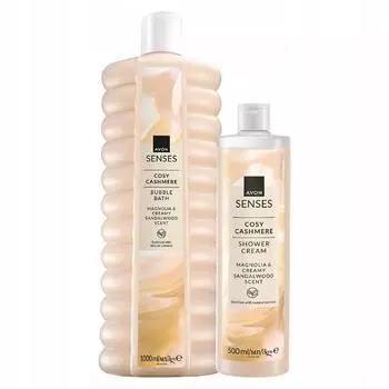 Avon Senses Shower Gel Cashmere 500 Ml + Liquid 1000 Ml