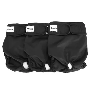 Avont of Dog Manners Sanitary Highly Durable L Black [набор из 3] Подгузник, пояс, штаны, моющиеся, многоразовые, впитывающие, - размер, чёрный