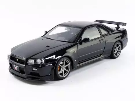 АВТОарт 118 Nissan Skyline GT-R (Р34) V Spec II Black Pearl Готовый продукт 77407