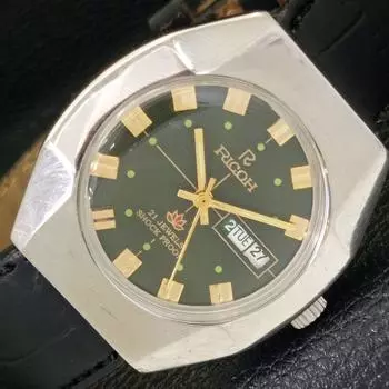 АВТОМАТИЧЕСКИЕ МУЖСКИЕ ЧАСЫ RICOH R31 JAPAN DAY&DATE ЗЕЛЕНОГО ЦИФЕРБЛАТА a431956-2 R109-a431956