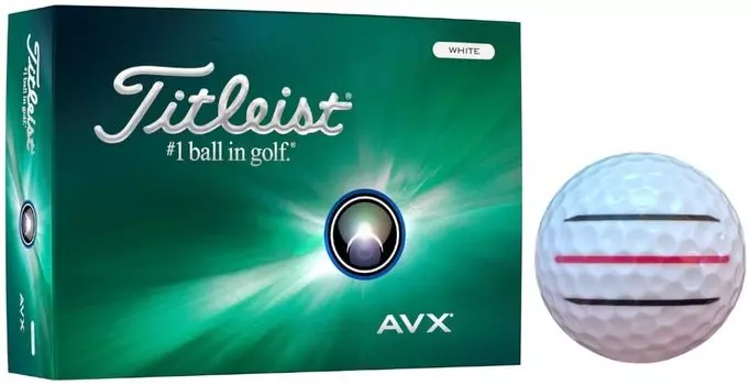 AVX Golf Ball 2024 Model with 3 Lines [Hapiraki_Golf Line] (White_1 Dozen)
