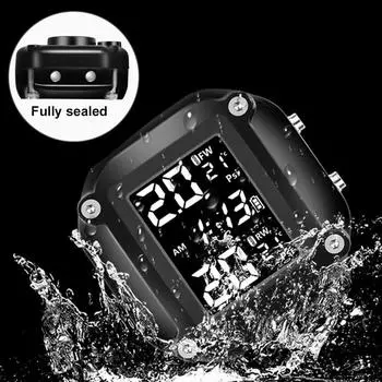 Аварийная система контроля давления в шинах двигателя с 2 внешними датчиками, беспроводным ЖК-дисплеем