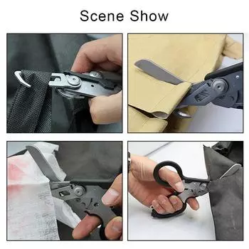 Аварийные ножницы, складные плоскогубцы с инструментом для выживания стеклобоя, красные