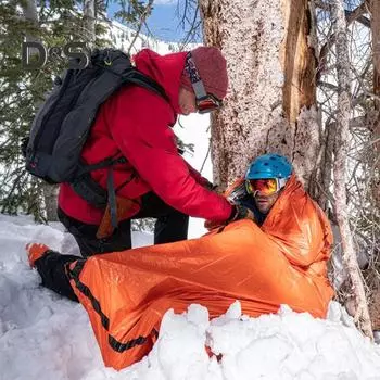 Аварийный спальный мешок, тепловые одеяла, спасательный бивачный мешок, водонепроницаемый спальный мешок для выживания на природе, кемпинга, походов 1pc