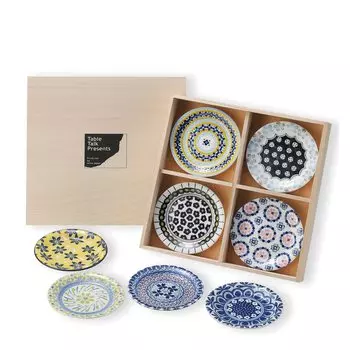 Awasaka Pottery Field Eight Guests Small Plate Set White 5 x x 7-1880 27.5 27.5cm