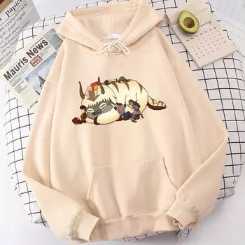 Аватар, Повелитель воздуха, Аанг Аппа, кавайные женские толстовки с героями мультфильмов, свободные женские толстовки большого размера S