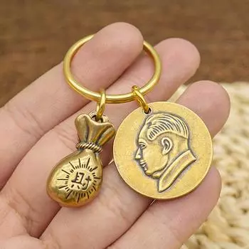 Аватар председателя из латуни, значок, брелок для автомобиля, кулон, кулон в форме тыквы, подарки для мужчин и женщин Brass