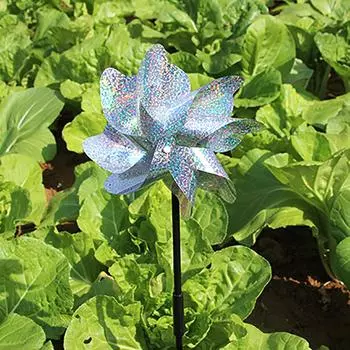 Away Pigeon,Crow Scare Birds Bird-Scaring Wind Spinner Reflective Pinwheels Windmill Bird Repellent 1 pack