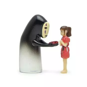 Away Spirited Ogino Chihiro And No Face Man Resin Ornaments For Gift And Display Candy Ghost