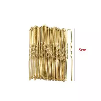 AWAYTR 50 шт./пакет Черные заколки для волос U-образные сплавные волнистые зажимы Бобби Невидимки Волнистая шпилька Металлическая заколка Свадебные аксессуары для волос