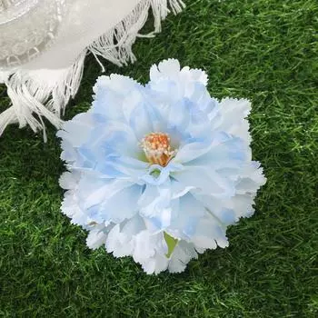 AWAYTR Большие заколки для волос в виде пионов с листьями, ручная работа, цветочные заколки-крабы для женщин, девушек, подарок, аксессуары для волос, Валентин, головной убор