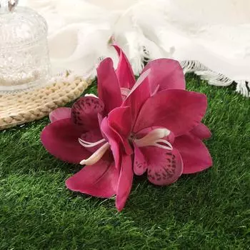 AWAYTR Большие заколки-крабы для волос с орхидеями и лилиями, искусственные цветочные заколки для волос, краб для женщин, девушки, подарок, аксессуары для волос, валентинка, головной убор