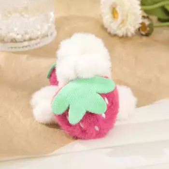 AWAYTR Cartoon Woolen Strawberry Hair Claws Cotton Hair Clips Crab For Women Girl Gift Hair Accessories Christmas Headwear