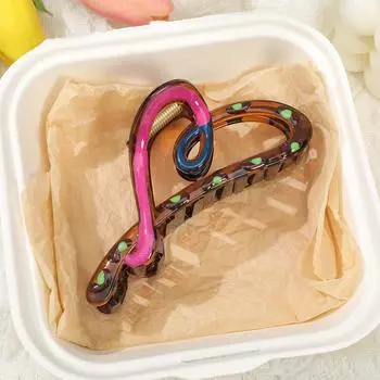 AWAYTR Dazzling Polka Dots Hair Claws Fashion Acrylic Hair Clips Crab For Women Girl Gift Hair Accessories Valentine Headwear